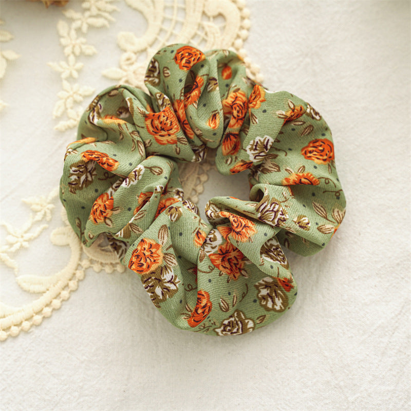 Women's Japanese Style Flower Cloth Handmade Hair Tie