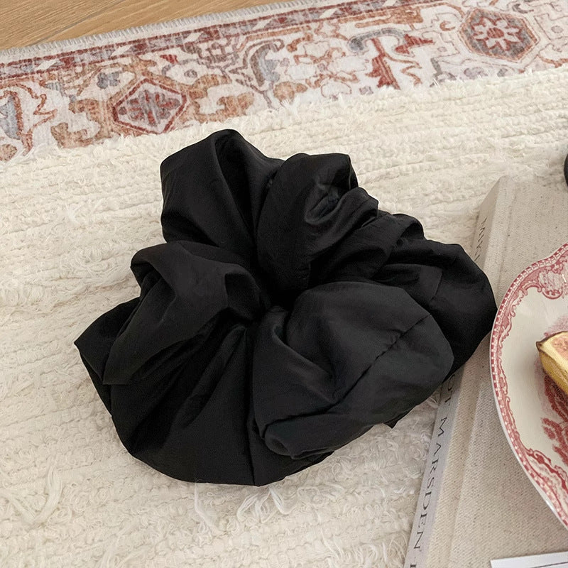 Fluffy Puff French Cream Morandi High-Grade Sausage Ring Retro High-Grade Tie up a Bun Hairstyle Hair Accessories