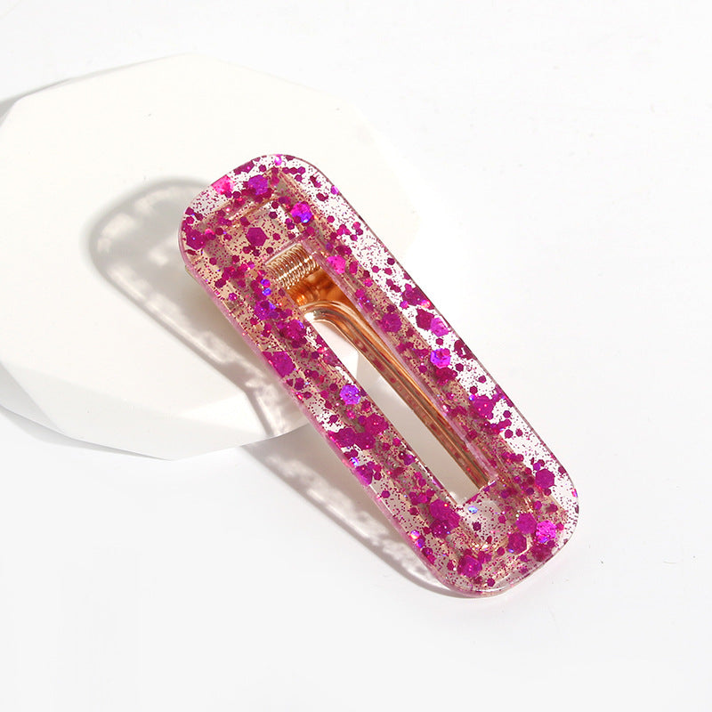 fashion geometric arylic stoving varnish hair clip 1 piece