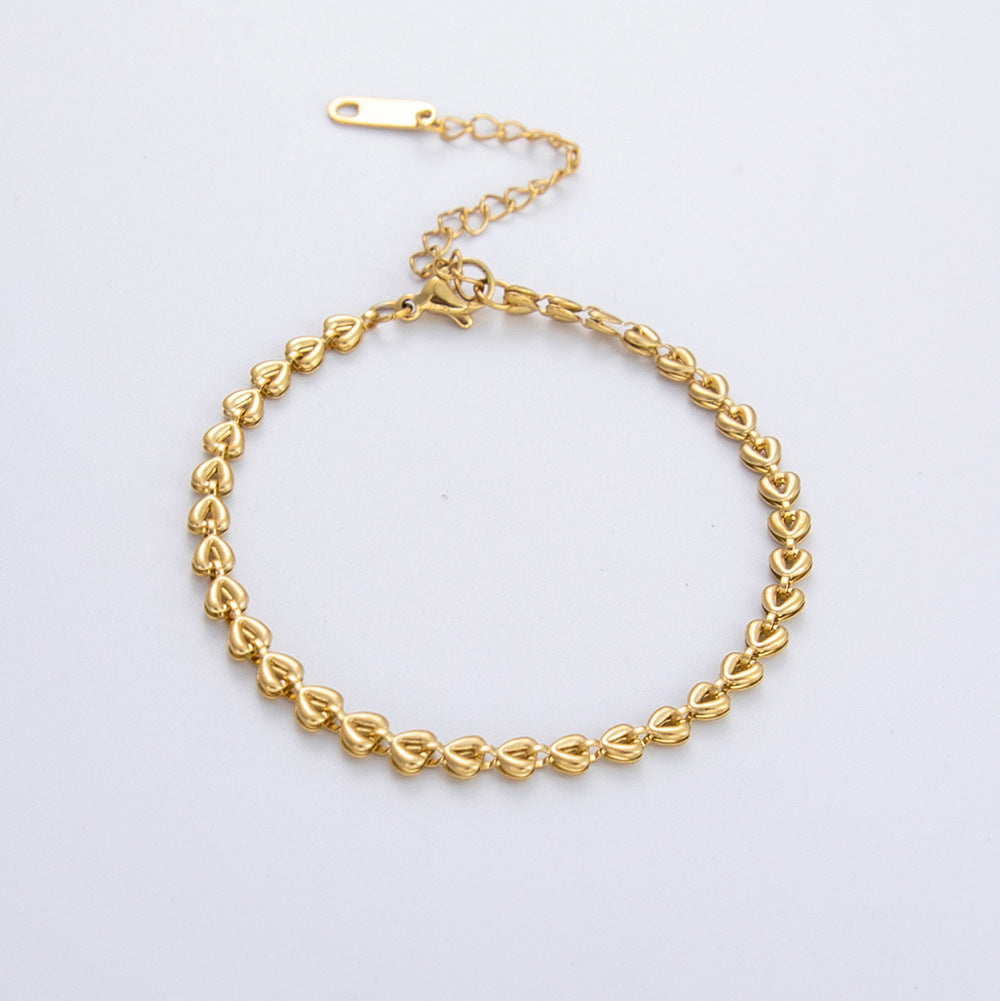 Casual Simple Style Solid Color 304 Stainless Steel Bracelets In Bulk