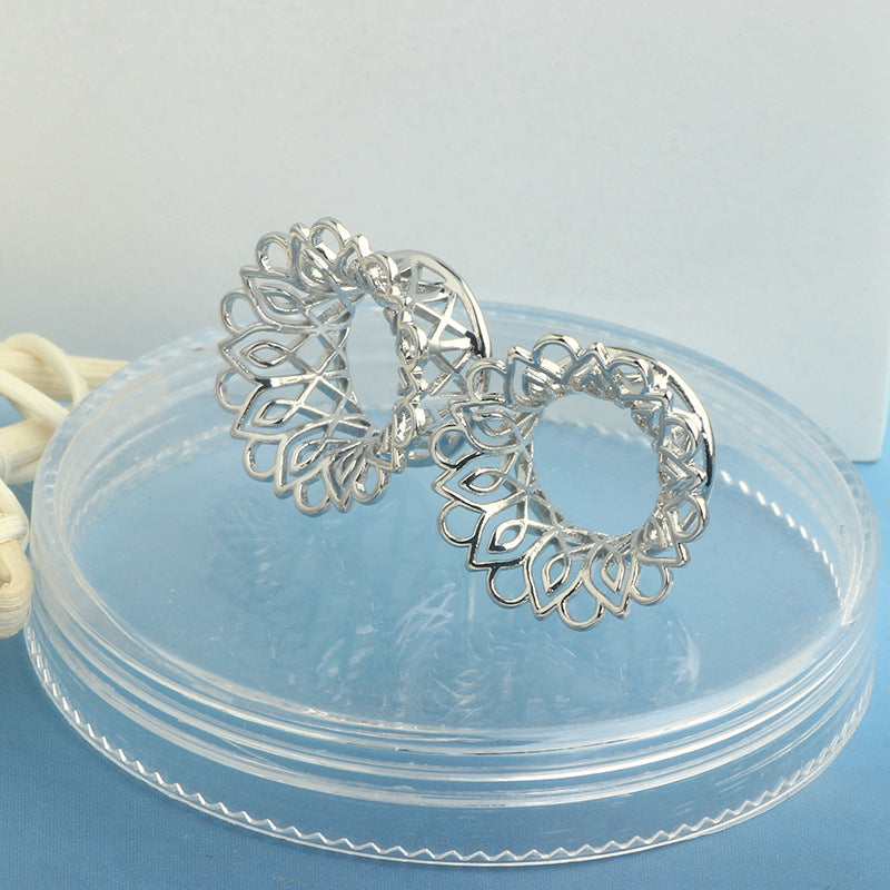 1 Pair Hip-Hop Geometric Plating 304 Stainless Steel Ear extender