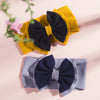 fashion children's solid color double-layer bowknot hairband