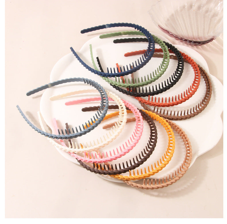 Women's Simple Style Solid Color Plastic Stoving Varnish Hair Band