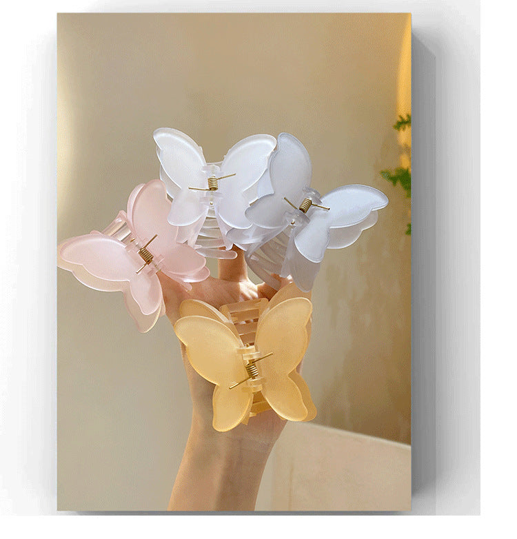 Women's Sweet Simple Style Butterfly Arylic Hair Claws