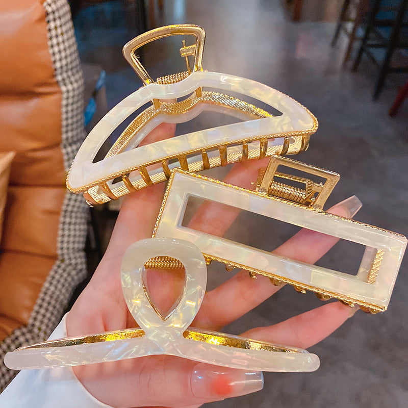 fashion gradient color arylic copper plating hair claws 1 piece