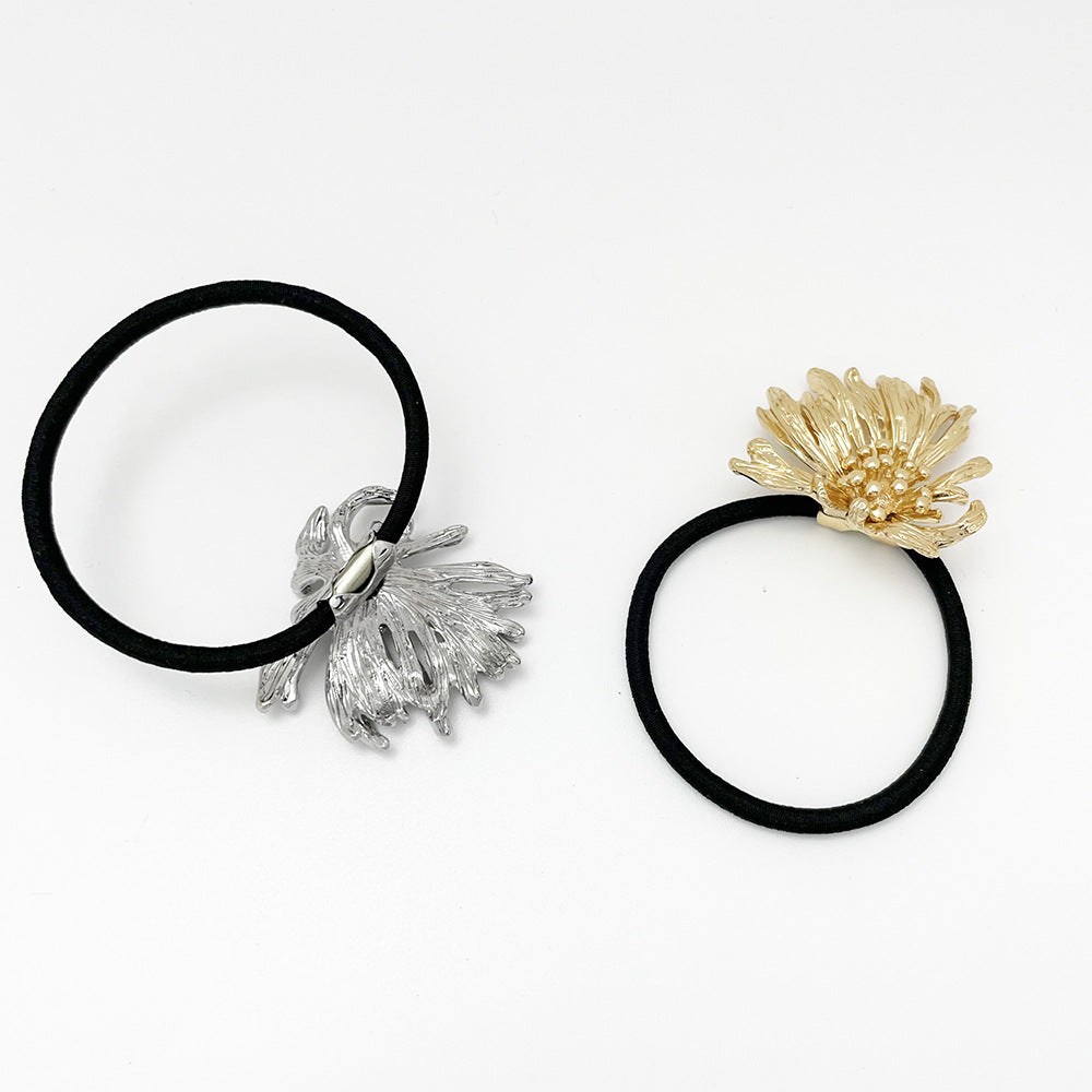 Women's Simple Style Flower Alloy Plating Hair Tie
