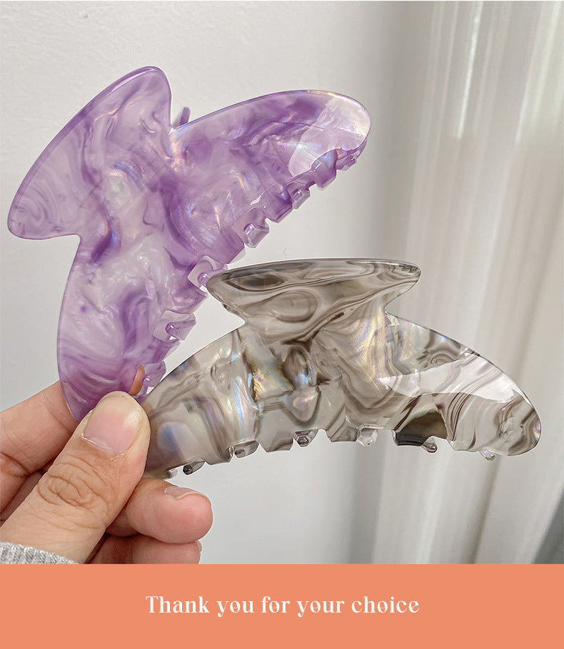 Women's Sweet Color Block PVC Hair Claws