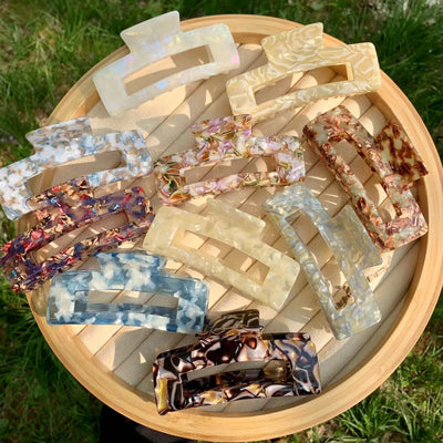 women's vintage style geometric acetic acid sheets hair claws
