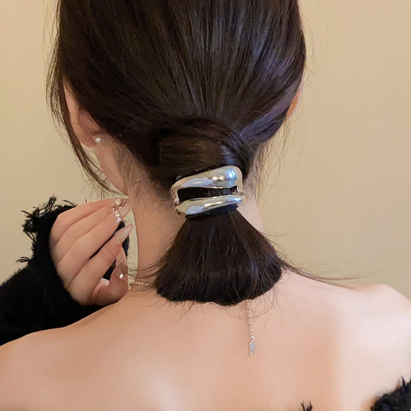 Women's IG Style Simple Style Solid Color Alloy Hair Tie