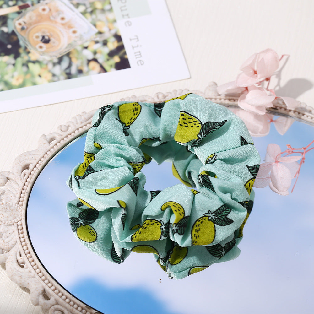 fashion fruit pattern children's hair scrunchies