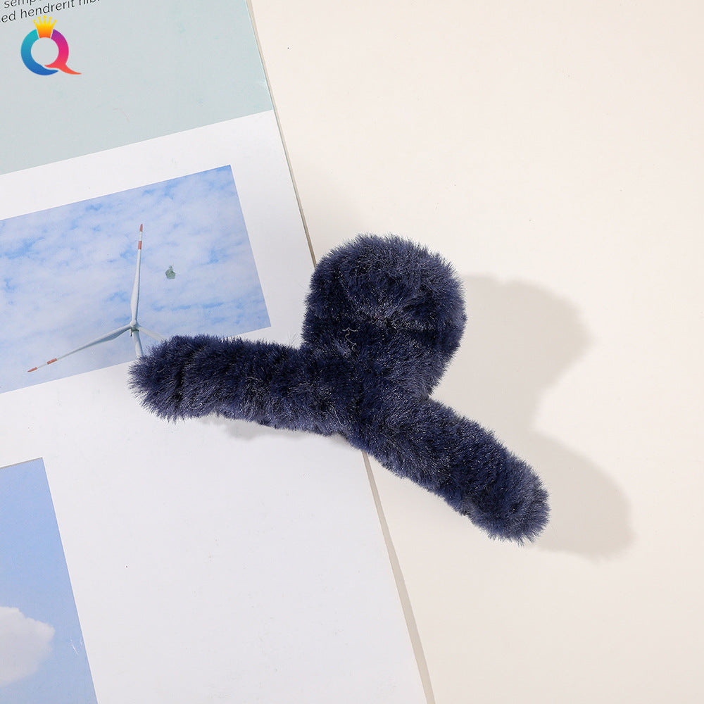 japanese style solid color plastic handmade hair claws 1 piece