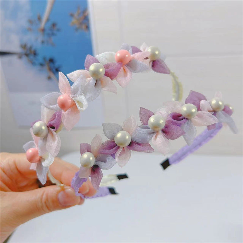 sweet flower cloth hair clip hair band