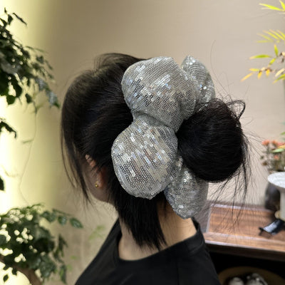 Women's Shiny Solid Color Sequins Hair Tie