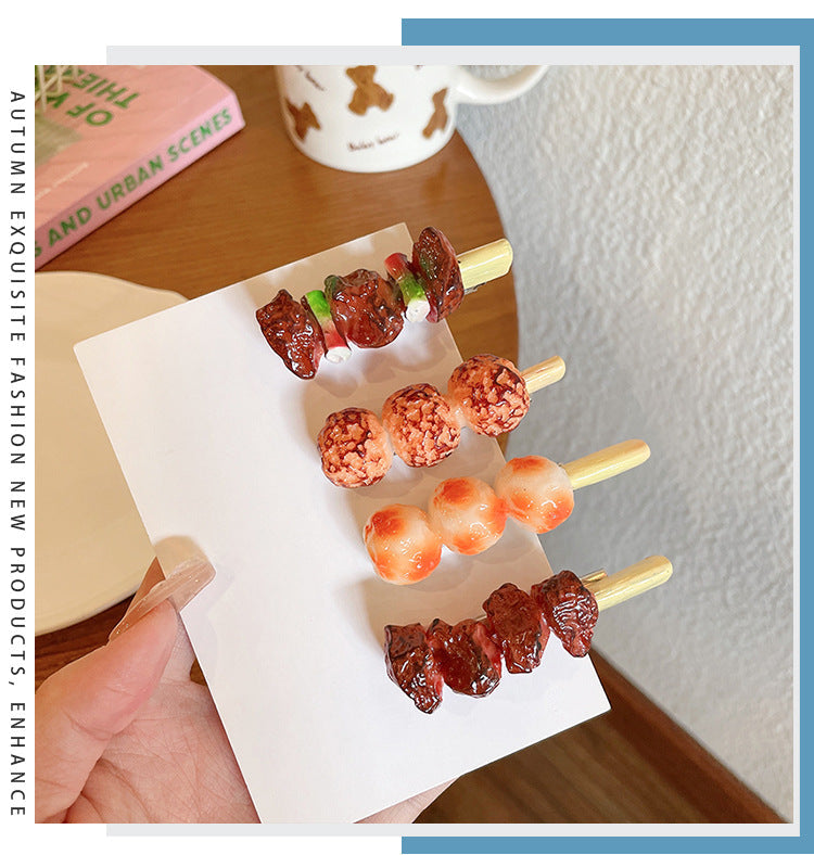 cute food alloy resin hair clip 1 piece