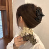 Women's Lady Floral Plastic Resin Stoving Varnish Hair Claws