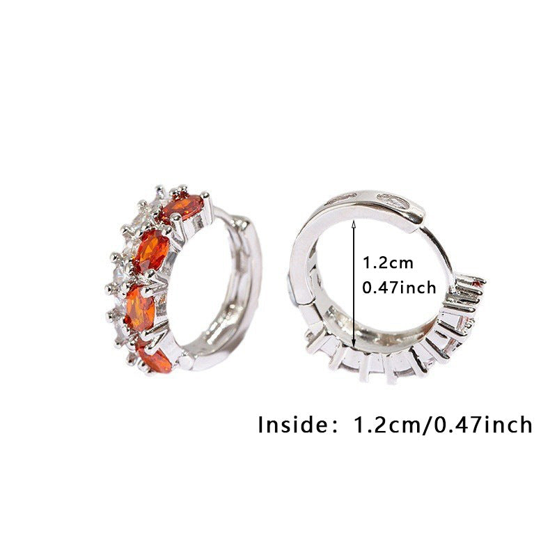 1 Pair Simple Style Geometric Plating Copper Zircon Earrings