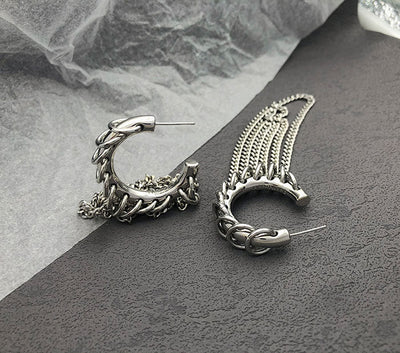 1 Pair Vintage Style Exaggerated Geometric chain Copper Earrings