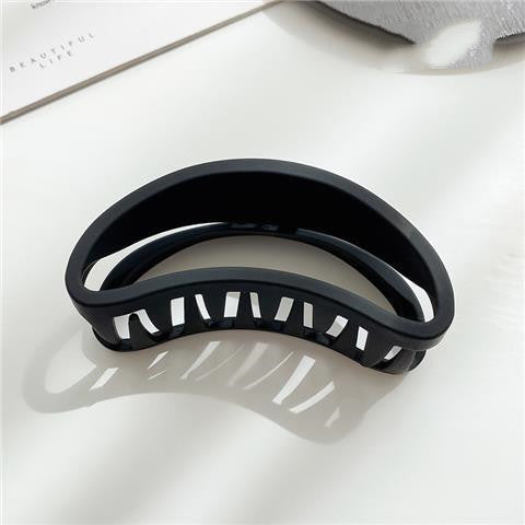 casual solid color plastic plating hair claws 1 piece