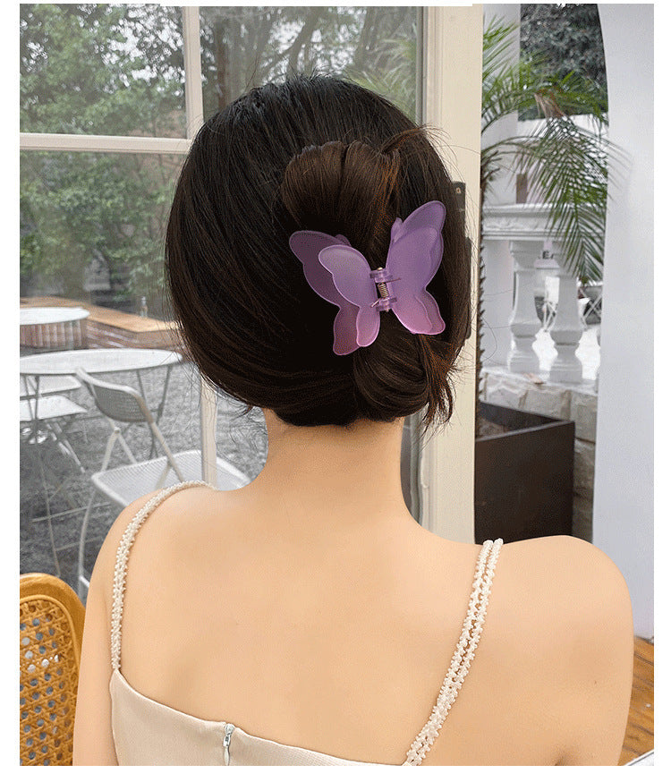 Women's Sweet Simple Style Butterfly Arylic Hair Claws