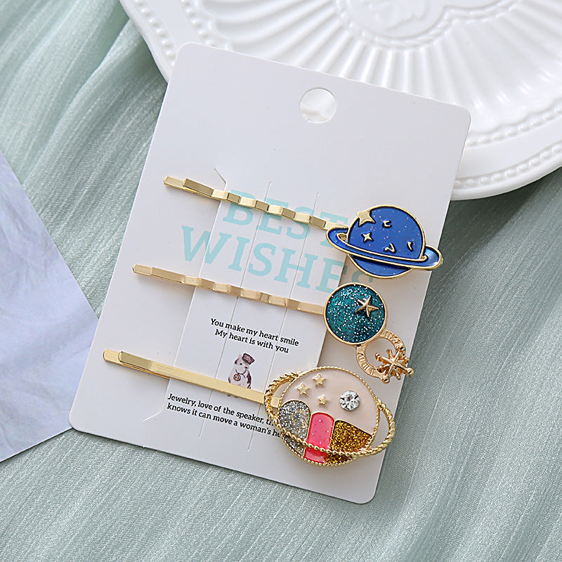 fairy style star moon alloy plating hair clip