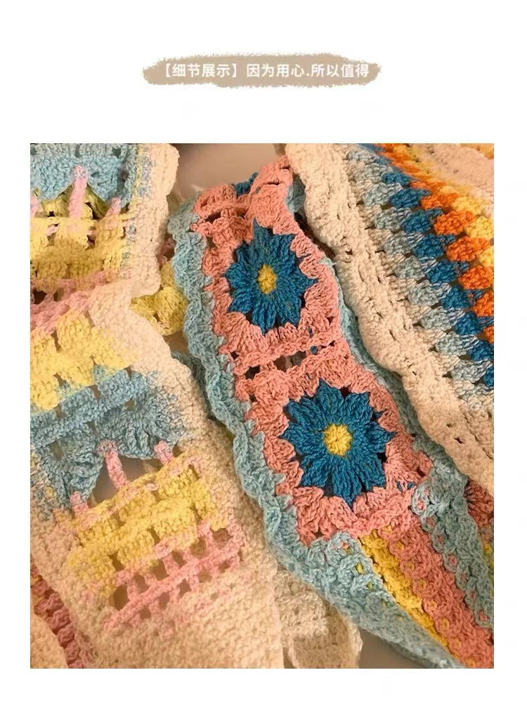 Women's IG Style Casual Plaid Rhombus Knit scarf