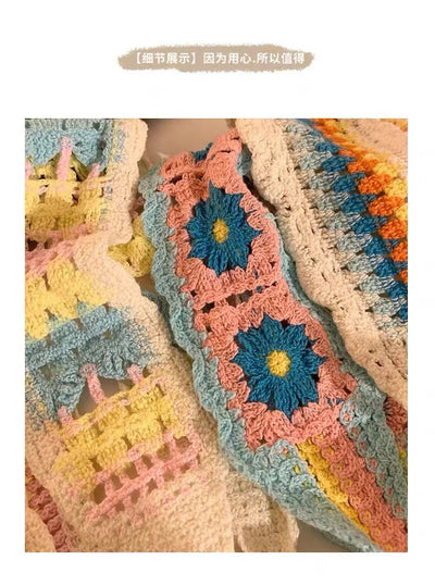 Women's IG Style Casual Plaid Rhombus Knit scarf