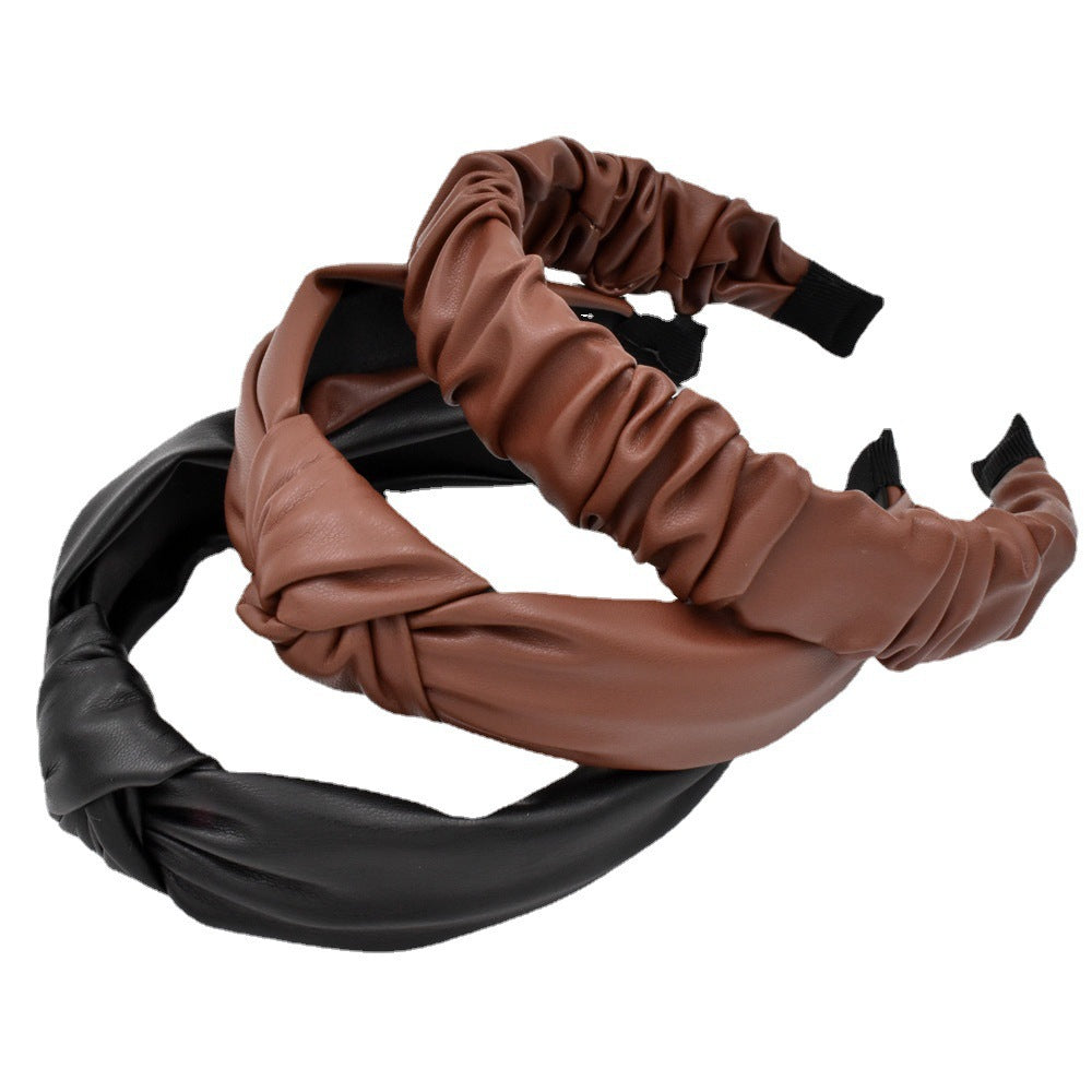 fashion style simple new knotted leather headband