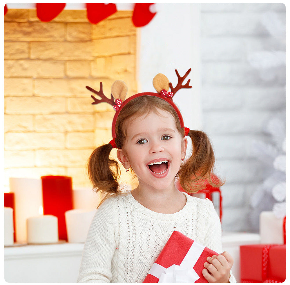 Christmas Cartoon Style Cute Women's Antlers Plastic Hair Band