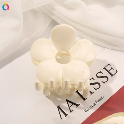 frosted candy color flower shark clip