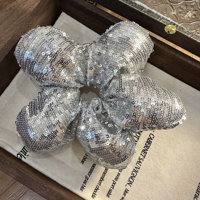 Women's Shiny Solid Color Sequins Hair Tie