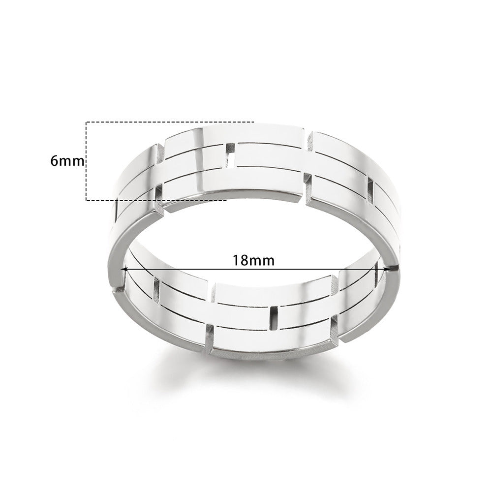 Jewelry Simple Style Commute Geometric 304 Stainless Steel 18K Gold Plated Rings