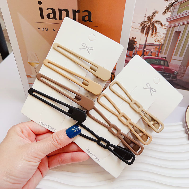 retro geometric metal stoving varnish hair clip