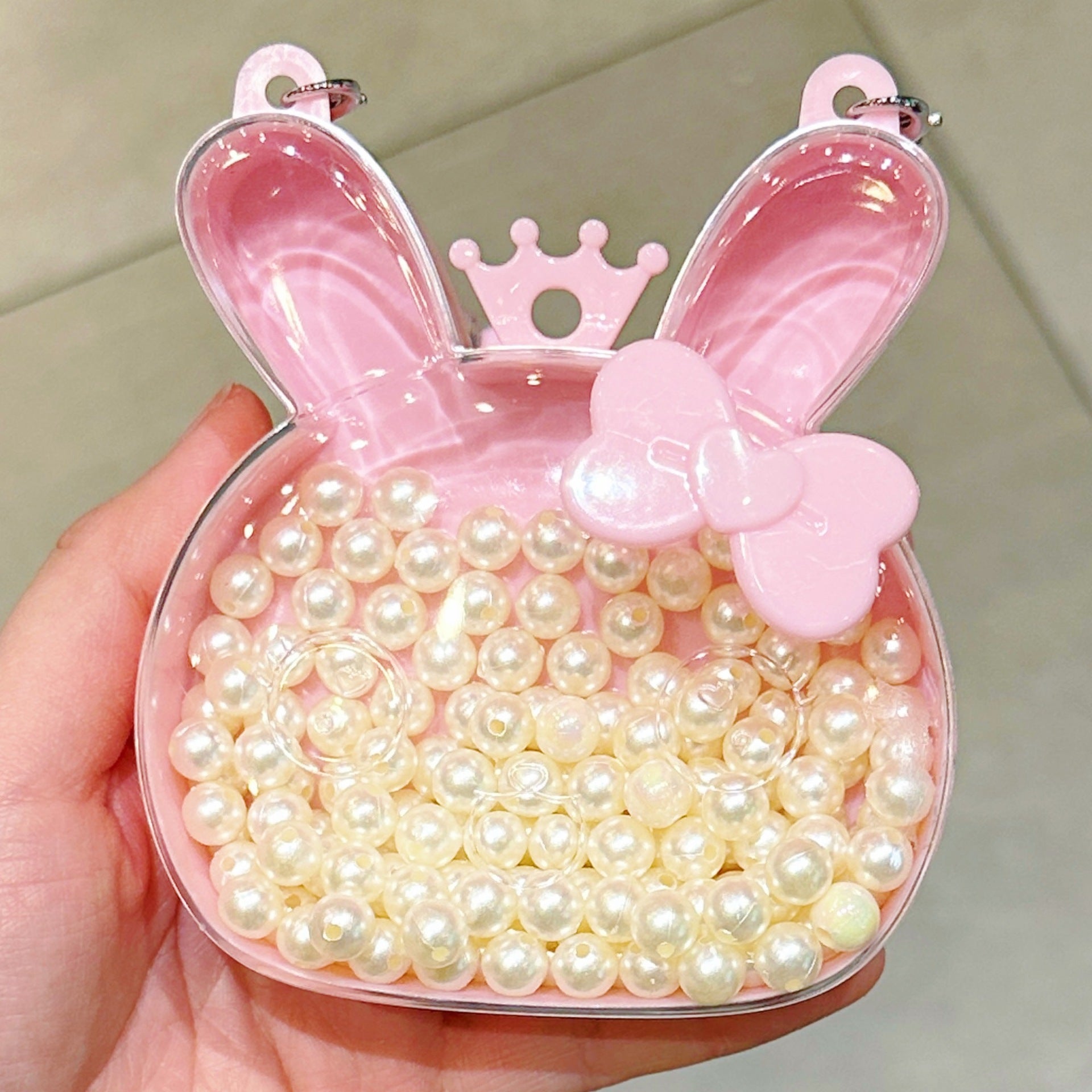 girl's cartoon style rabbit cartoon bow knot plastic hair clip hair tie