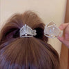 fashion bunny ears crown alloy plating inlay artificial gemstones pearl hair claws 1 piece
