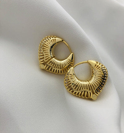 1 Pair Streetwear Star Copper 18K Gold Plated Earrings