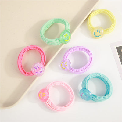 Kid'S Cute Smile Face Plastic rubber band Hair Tie
