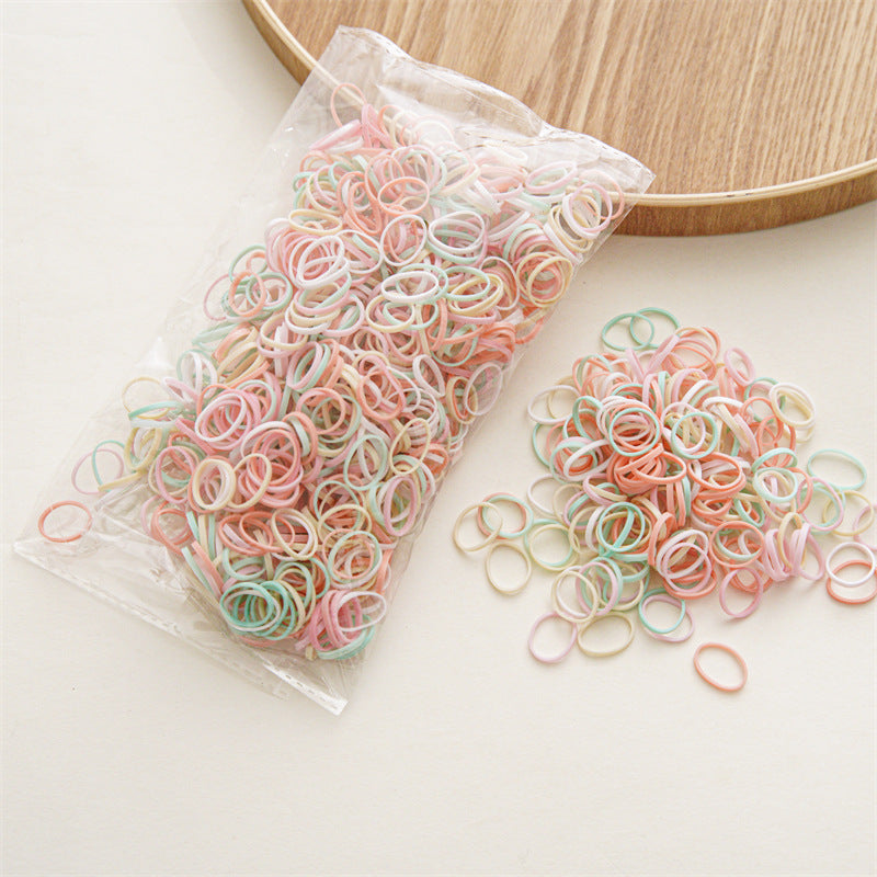 simple style solid color rubber band handmade hair tie