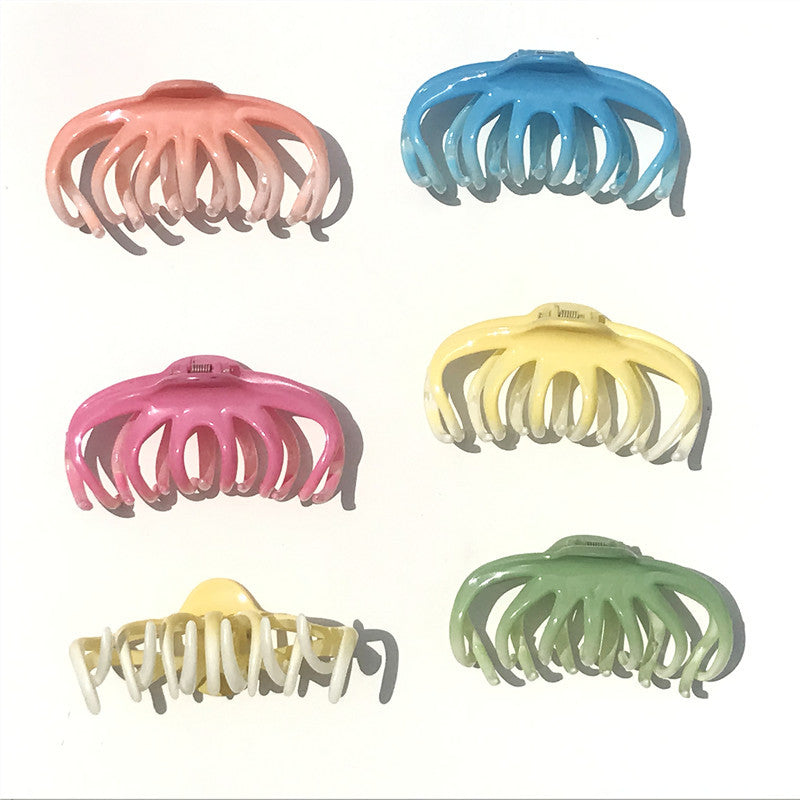 women's simple style solid color arylic hair claws