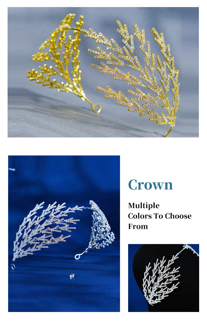 fashion leaf alloy inlay rhinestones hair band 1 piece