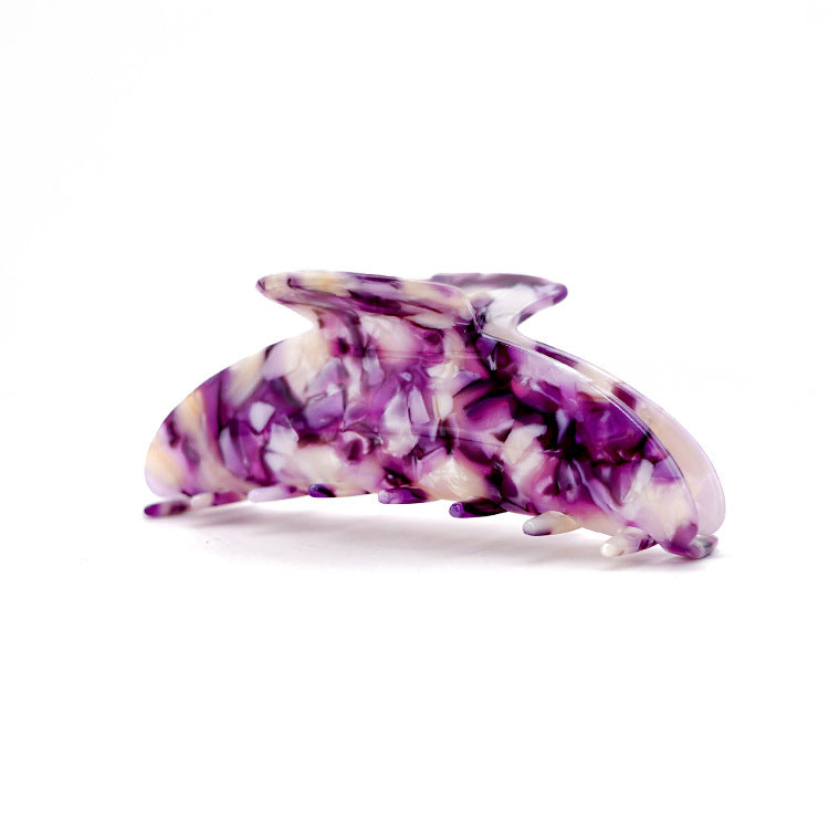 Urrykid Korean Style New Retro Pattern Acetate Grip Back Head Updo Large Size Shark Clip Grip