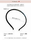 korean solid color leather hair band