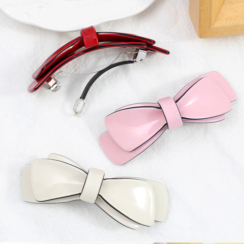 Women's Princess Sweet Bow Knot Arylic Hair Clip