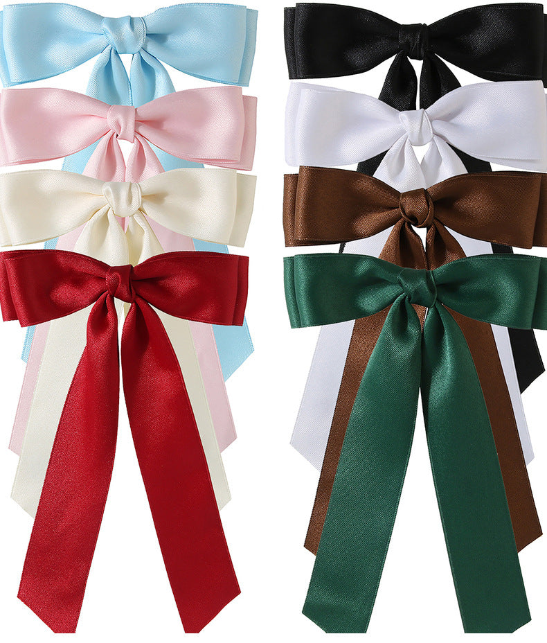 Guanyang  New Arrival 4cm Polyester Cotton Double-Layer Bow Hair Clip Hairpin Lady Updo Word Duckbilled Hair Accessories