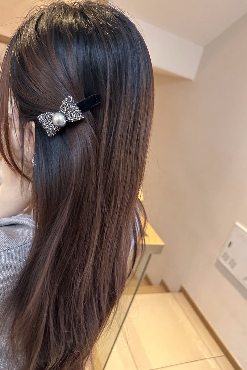 Women's Elegant Bow Knot Rhinestone Hair Clip