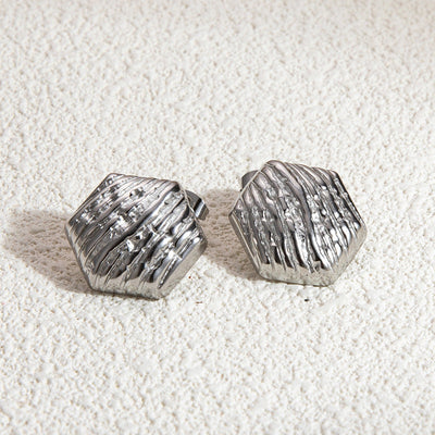 1 Pair Vintage Style Classic Style Geometric Heart Shape Plating 304 Stainless Steel Ear Studs