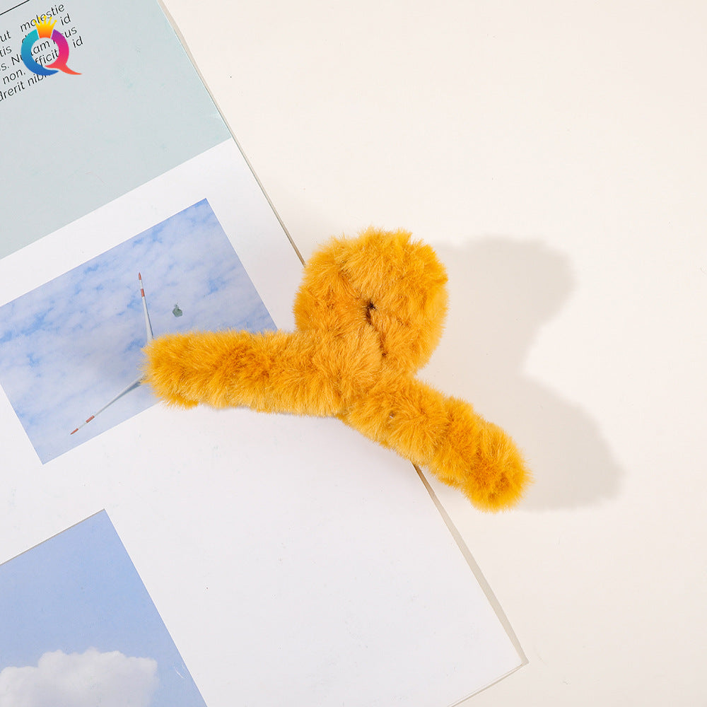 japanese style solid color plastic handmade hair claws 1 piece