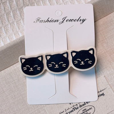 Women's Cartoon Style Cat Acetic acid sheets Hair Clip