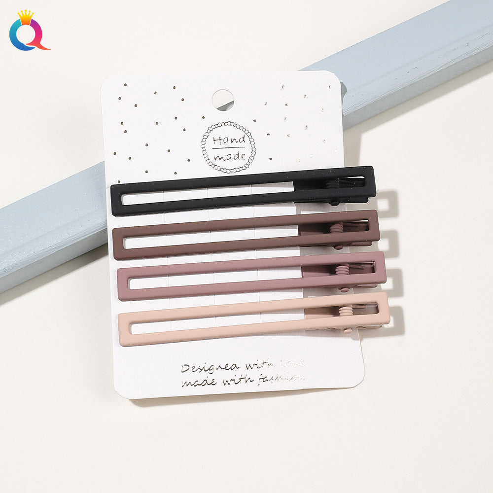 women's simple style geometric alloy plating hair clip