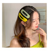 fashion solid color green new hairpin cosmetic clip hair ornaments