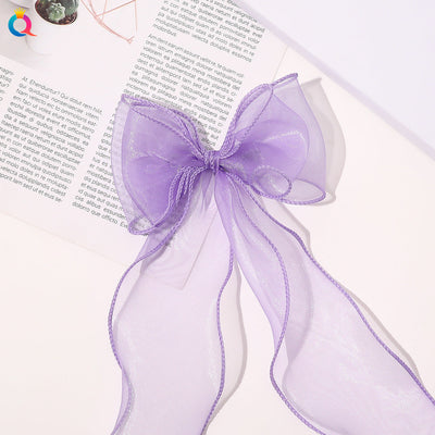 Women's Elegant Sweet Bow Knot Gauze Iron Hair Clip